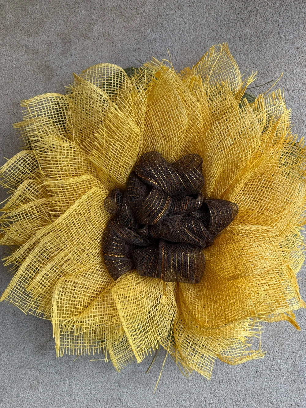 Handmade Rustic Deco Sunflower Wreath